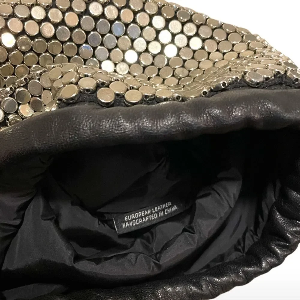 ALEXANDER WANG Chainmail Leather Clutch / Dust Bag